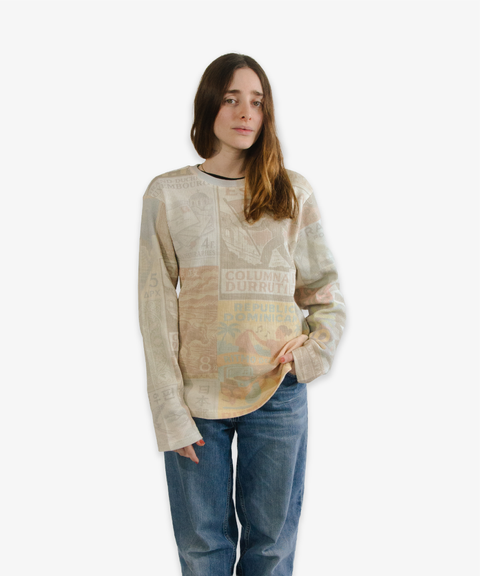 Stamped Waffle Knit